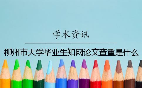 柳州市大學畢業生知網論文查重是什么意思