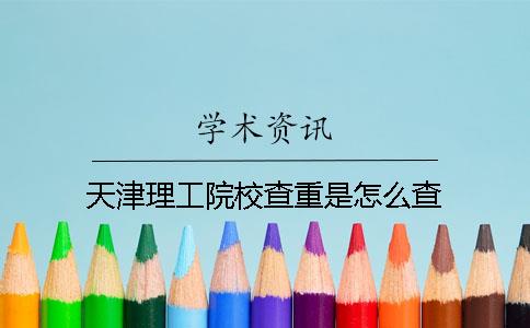 天津理工院校查重是怎么查