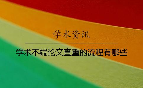學術不端論文查重的流程有哪些