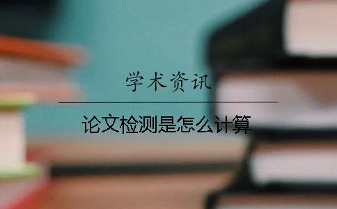 論文檢測是怎么計算