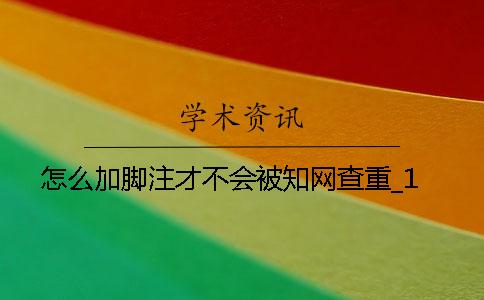 怎么加腳注才不會被知網查重_1