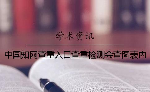 中國知網查重入口查重檢測會查圖表內容嗎