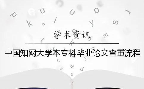 中國知網大學本?？飘厴I論文查重流程